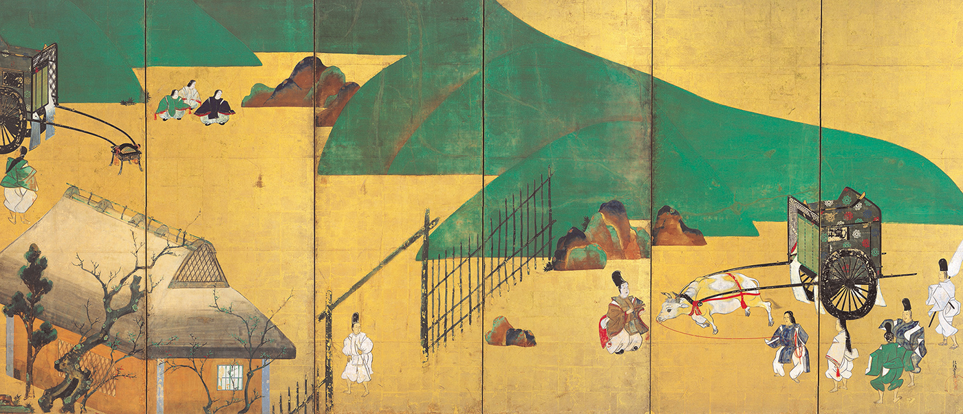 俵屋宗達 《源氏物語関屋澪標図屛風》関屋図 江戸時代 (1631年)